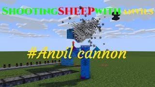 Minecraft - How to build an Anvil cannon "IT SHOOTS ANVILS!?"(NO MODS)