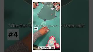 10 ways to Fold your Hand - #pokerbrandon #poker #pokerstrategy  #pokerreels #pokertips #AA  #bluff
