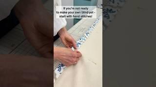 The Secret to Neat Roman Blinds #handstitching #romanblinds #sewingtips