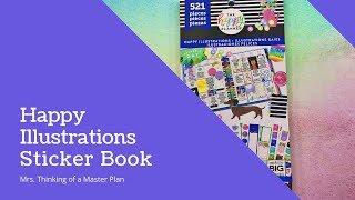 NEW HAPPY PLANNER- Happy Illustrations Sticker Book Review