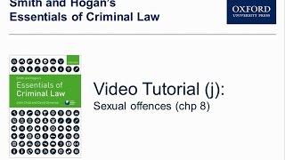 Sexual offences (chp 8) - Smith and Hogan’s Essentials of Criminal law