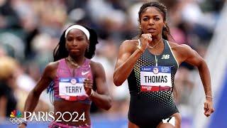 Gabby Thomas makes LIGHT WORK of 200m heat at Olympic Trials | NBC Sports