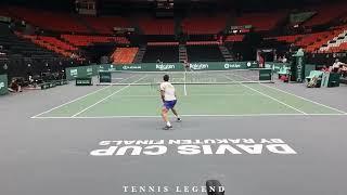 The new world n°1 Carlos Alcaraz destroys Pedro Martinez (Practice Points Court View Davis Cup 2022)