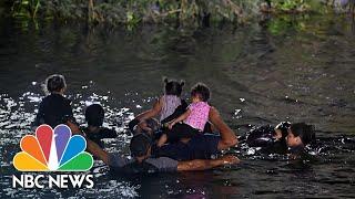 Watch: Groups of migrants cross the Rio Grande near Brownsville, Texas, as Title 42 expires