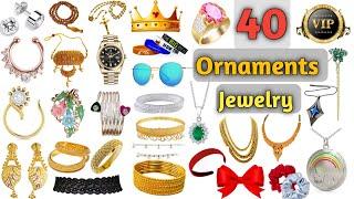 Ornament & Jewelry Vocabulary In English ll 40 Ornaments and Jewelry name In English with pictures