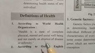 Definition of Health Medical surgical nursing bsc 2nd year notes