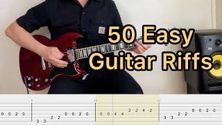 "50 Epic Guitar Riffs Every Beginner Must Learn (With Tablature!) "