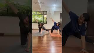 This easy yoga routine helps your body ‍️.Simple moves come together to create a smooth flow. 