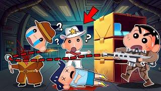 Shinchan Playing Sniper Kill Only Challenge In Super Sus  | Shinchan Among Us 3D | Funny Game 