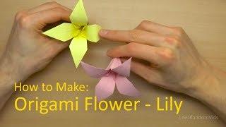 How to Make Origami Flowers - Easy How to make an Origami Lily Tutorial