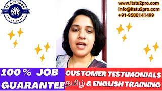 Customer Testimonials | தமிழ் & English Training | 100% Job Guarantee | IT STU2PRO | BN Reviews