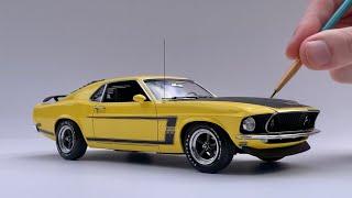 FORD MUSTANG 1969 - 1/25 Scale REVELL Model Car FULL BUILD