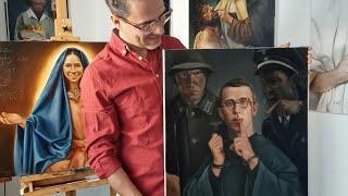 "Venerable Father Plácido Cortese - the courage of Silence" painting