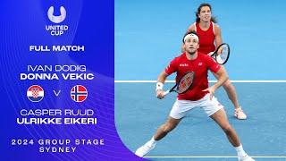 Ivan Dodig Donna Vekic v Casper Ruud Ulrikke Eikeri Full Match | United Cup 2024 Group F