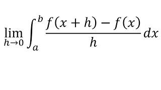 What’s wrong with this ‘solution’? | limit of integral from a to b of (f(x+h)-f(x))/h