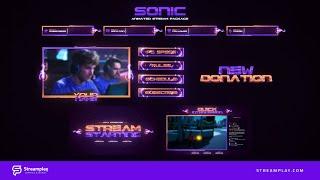 Sonic Stream Package | Animated Twitch Overlays