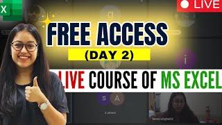 MS Excel Complete Course || Live Session   || class 3