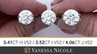 3 CARAT DIAMOND -  4 CARAT ROUND CUT DIAMOND | Round Shape Size Comparison for Chris