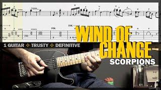 Wind of Change | Guitar Cover Tab | Guitar Solo Lesson | Backing Track with Vocals  SCORPIONS