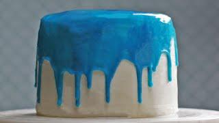 Blue Drip Cake