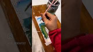 Gouache landscape bookmark tutorial Follow on instagram @the_dentartist️