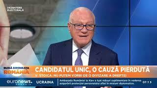 Candidatul unic, o cauză pierdută. Valeriu Stoica: ”Nu putem vorbi de o divizare a dreptei”