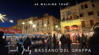 Bassano del Grappa - Christmas - Italy 4K Walking Tour - Captions & Immersive Sound [4K ]  | Ep 15