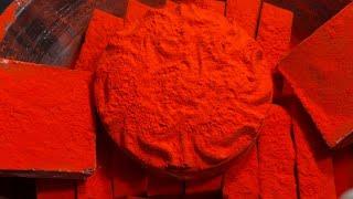 ASMRPowderDream Dusty Gymchalk Reforms| Bright Red| Oddly Satisfying