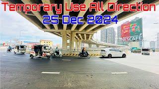 25 Dec 2024 Traffic Show All Direction Temporary use Of Flyover Morodok Techo