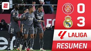 RESUMEN: El REAL MADRID goleó 3-0 al GIRONA. Anotaron BELLINGHAM, GULER y KYLIAN MBAPPÉ | La Liga