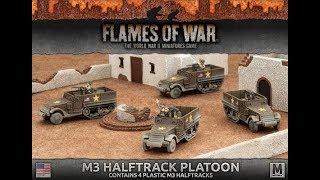 Unboxing - Flames Of War M3 Halftrack Platoon Box Set by Battlefront Miniatures (Fow)