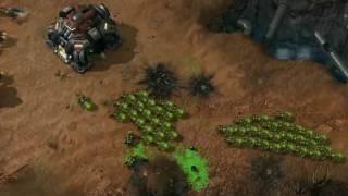 StarCraft 2 - Massive Baneling Rush!