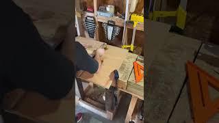 Shooting board with low angle jack plane #shorts #tools