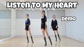 Listen to My Heart - Line Dance (Demo)/Intermediate/Maggie/Gary