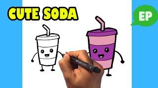 How to Draw Cute Soda - Easy Pictures to Draw