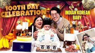 Our baby’s 100 day Celebration | My Korean In laws & relatives came to our house | first Party