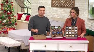 Home Reflections 16-pc Glass Ball Ornaments in Gift Box on QVC