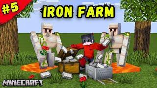 Making Iron Farm in Minecraft Survival Series Episode 5 (Hindi)