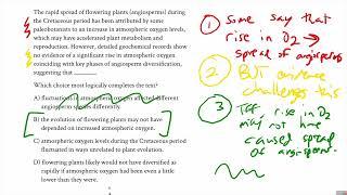 DSAT R&W: A Recurring Pattern on Inference ("Logically Completing the Text") Questions