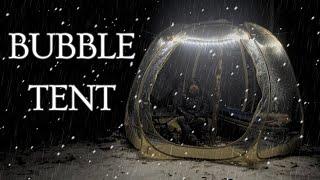 Camping through a Winter Storm in a Bubble Tent | Freezing Rain and Snow Storm