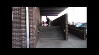 kickflip and inward heal attempt down niceville 7 stair