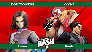 Gourmet Bash #3 - BeastModePaul (Hero) vs Riddles (Terry/Kazuya) - Ultimate Singles - Losers Finals