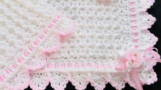 Snowdrop Stitch Baby Blanket: Quick, Easy, and Warm Crochet Tutorial for Beginners and ALL