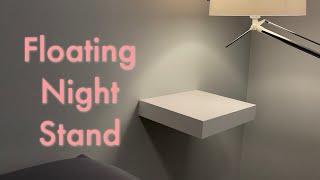 Minimalist Floating Nightstand | IKEA Hack, LACK Shelf installation | Bedroom Makeover/Renovation