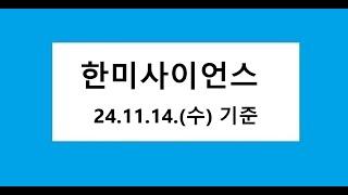 한미사이언스 차트 분석, 주식 주가 전망. 2024.11.14. 촬영