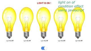 Bulb on off project using HTML and JavaScript program