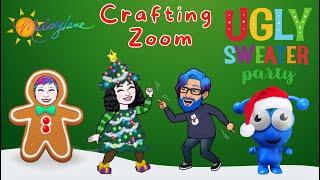 2024 melody Lane 24/7 Crafting Zoom Ugly Christmas Sweater Party