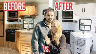 Our Extreme Camper Makeover Kitchen Renovation! RV Reno series