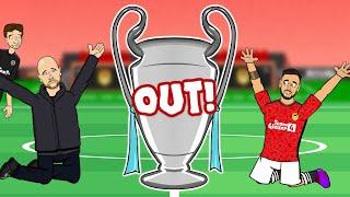 MAN UTD ARE OUT OF EUROPE! (0-1 vs Bayern Parody Goals Highlights Champions League 2023)