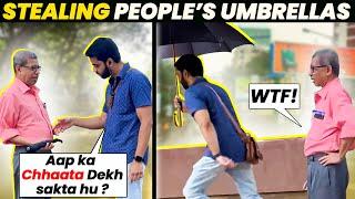 Stealing Umbrella Prank | Confused Reactions | Because Why Not